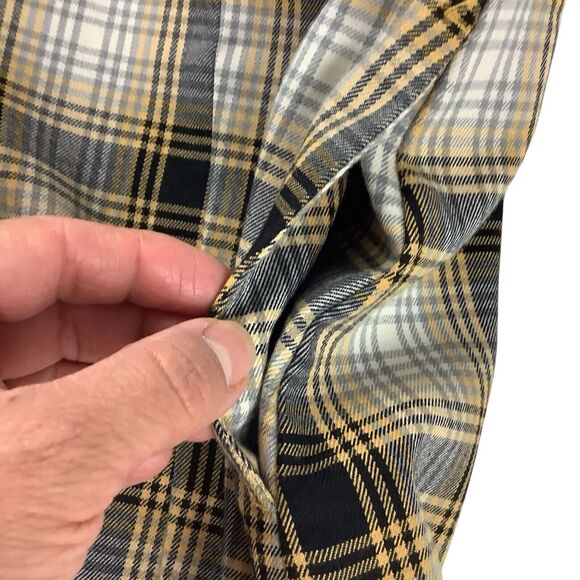 Urban Outfitters Women S Mini Skirt Plaid Mid Rise Yellow Black Gray Stretch - Picture 4 of 9